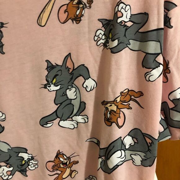Tom And Jerry Tshirt Mens Large Pink - Picture 4 of 4